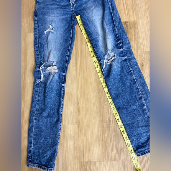 ❤️🤩American Eagle Super Skinny High Rise Flex Distressed Medium Faded Jeans - Picture 7 of 8